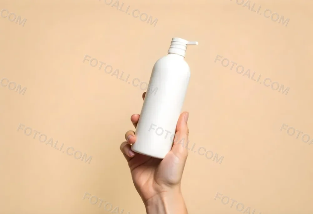 A White Person Hand Holding A White Plastic Bottle With A White Background 2 5a24
