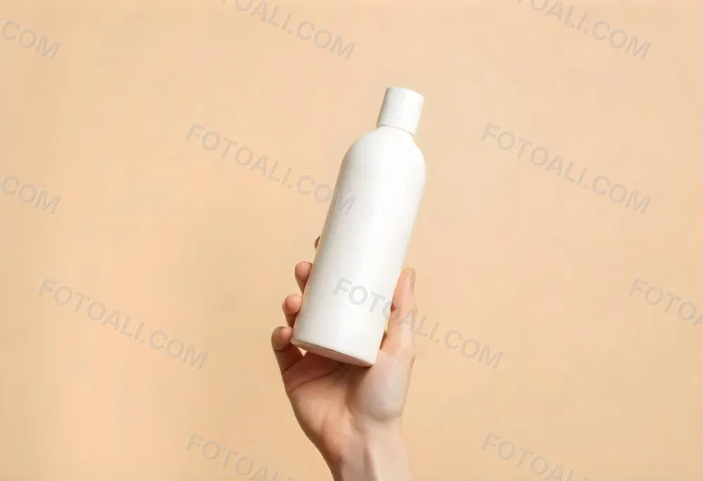 A White Person Hand Holding A White Plastic Bottle With A White Background 5 5e81