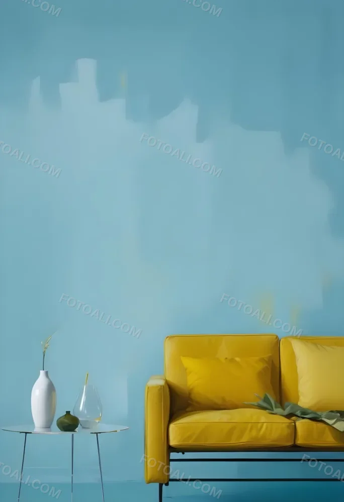 A Wooden Console Table With Two Drawers A White Candle And A Plant In A Golden Pot Against A White Wall 11 F6a8