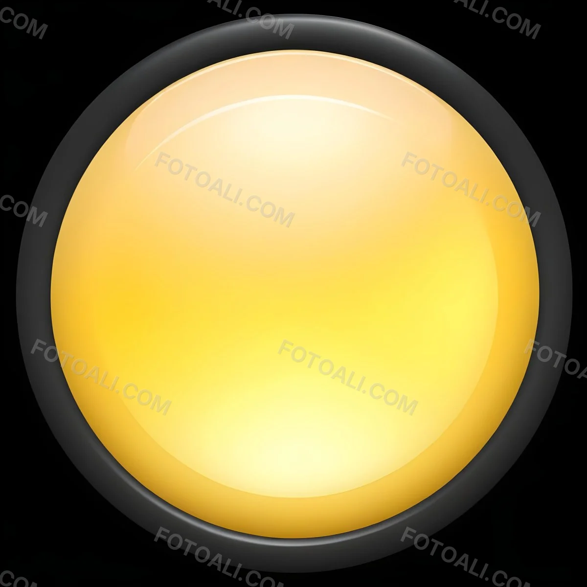 A Yellow Glossy Button With A Yellow Border The Button Has A Gradient From Light Yellow To Dark Yellow Yellow Background 11 2e9c