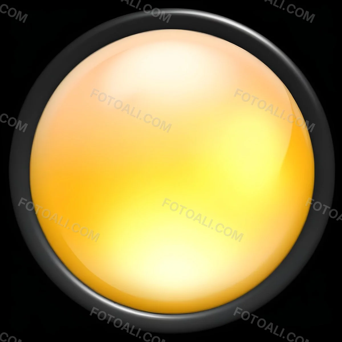 A Yellow Glossy Button With A Yellow Border The Button Has A Gradient From Light Yellow To Dark Yellow Yellow Background 15 22f1