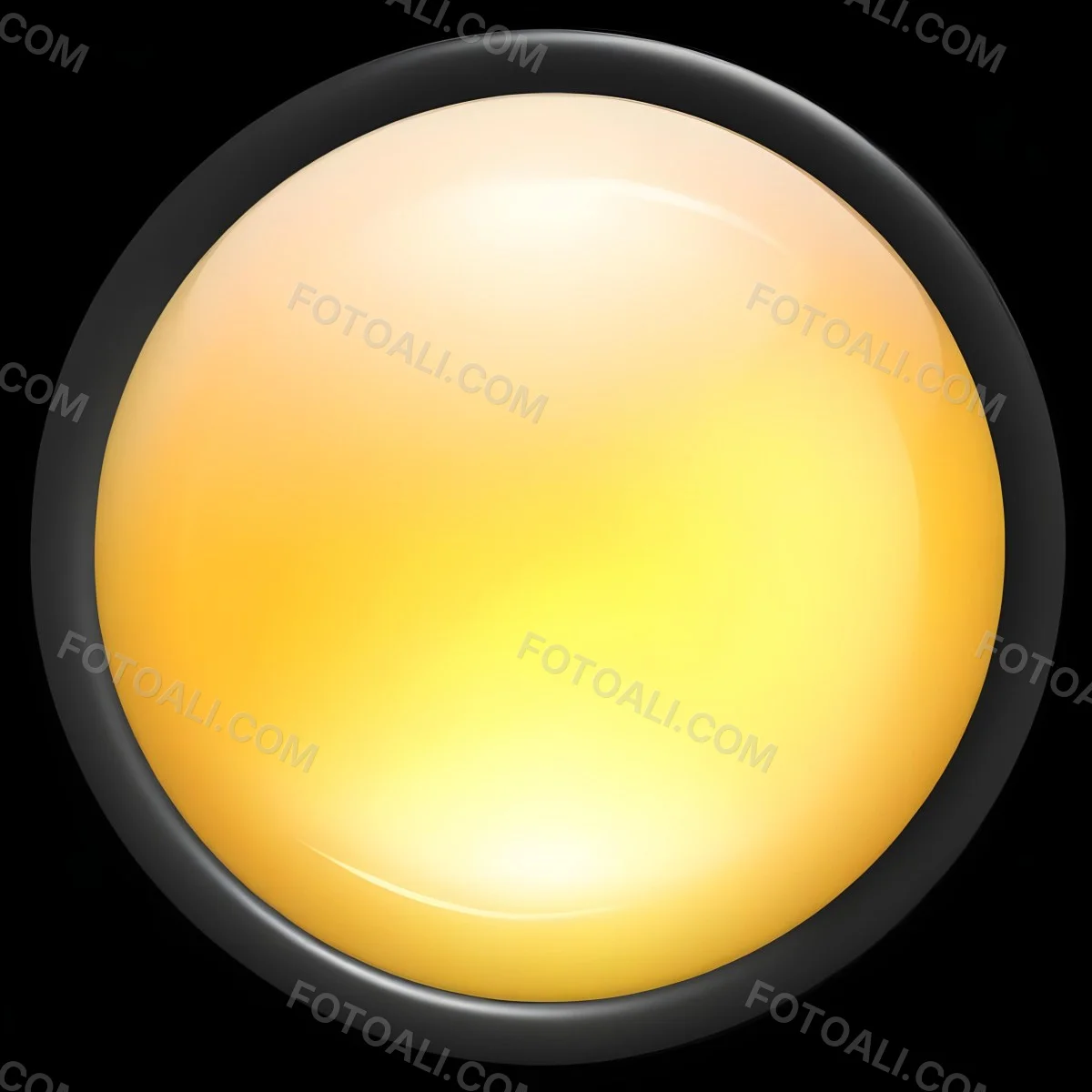 A Yellow Glossy Button With A Yellow Border The Button Has A Gradient From Light Yellow To Dark Yellow Yellow Background 20 93de