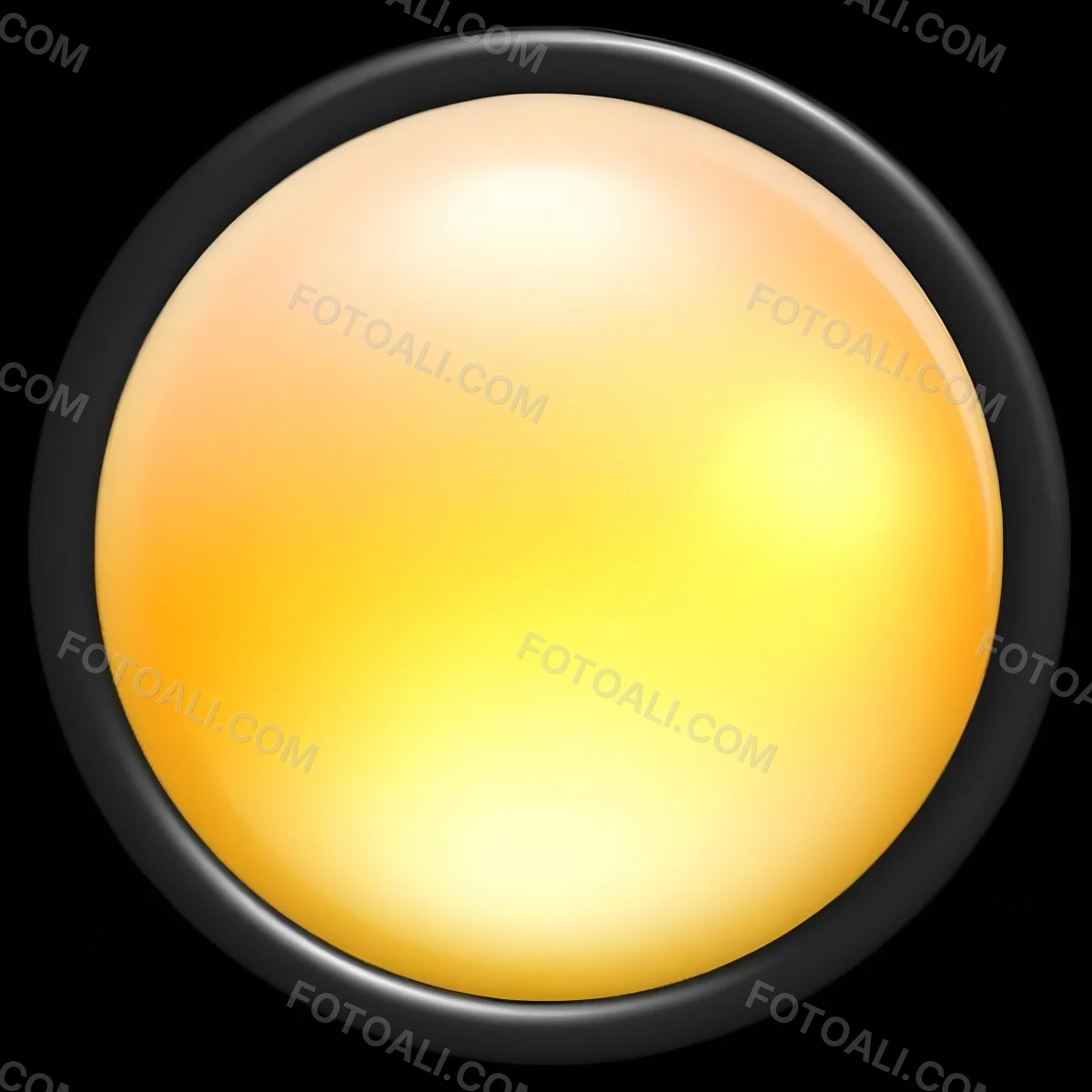 A Yellow Glossy Button With A Yellow Border The Button Has A Gradient From Light Yellow To Dark Yellow Yellow Background 24 4df9