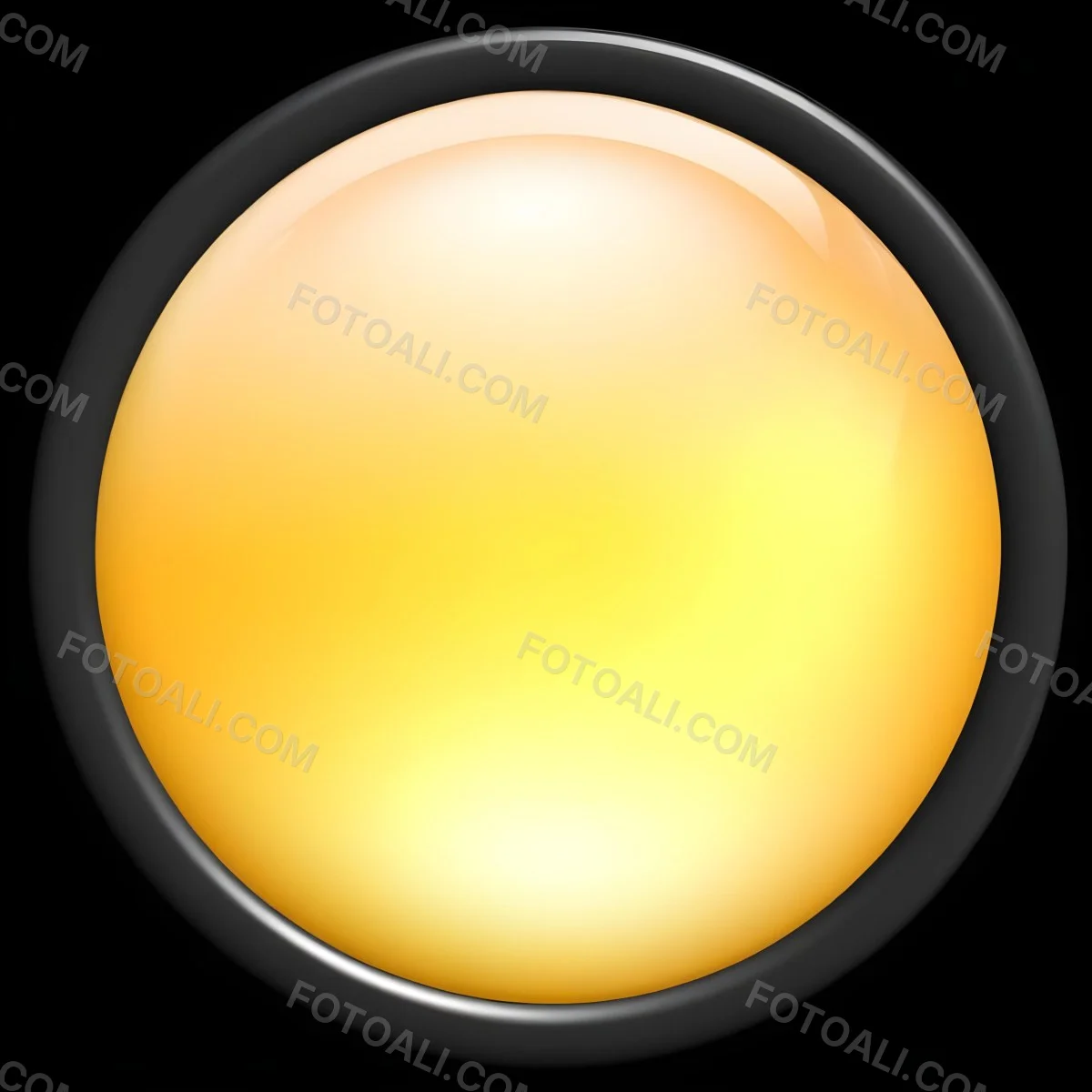 A Yellow Glossy Button With A Yellow Border The Button Has A Gradient From Light Yellow To Dark Yellow Yellow Background 26 2751
