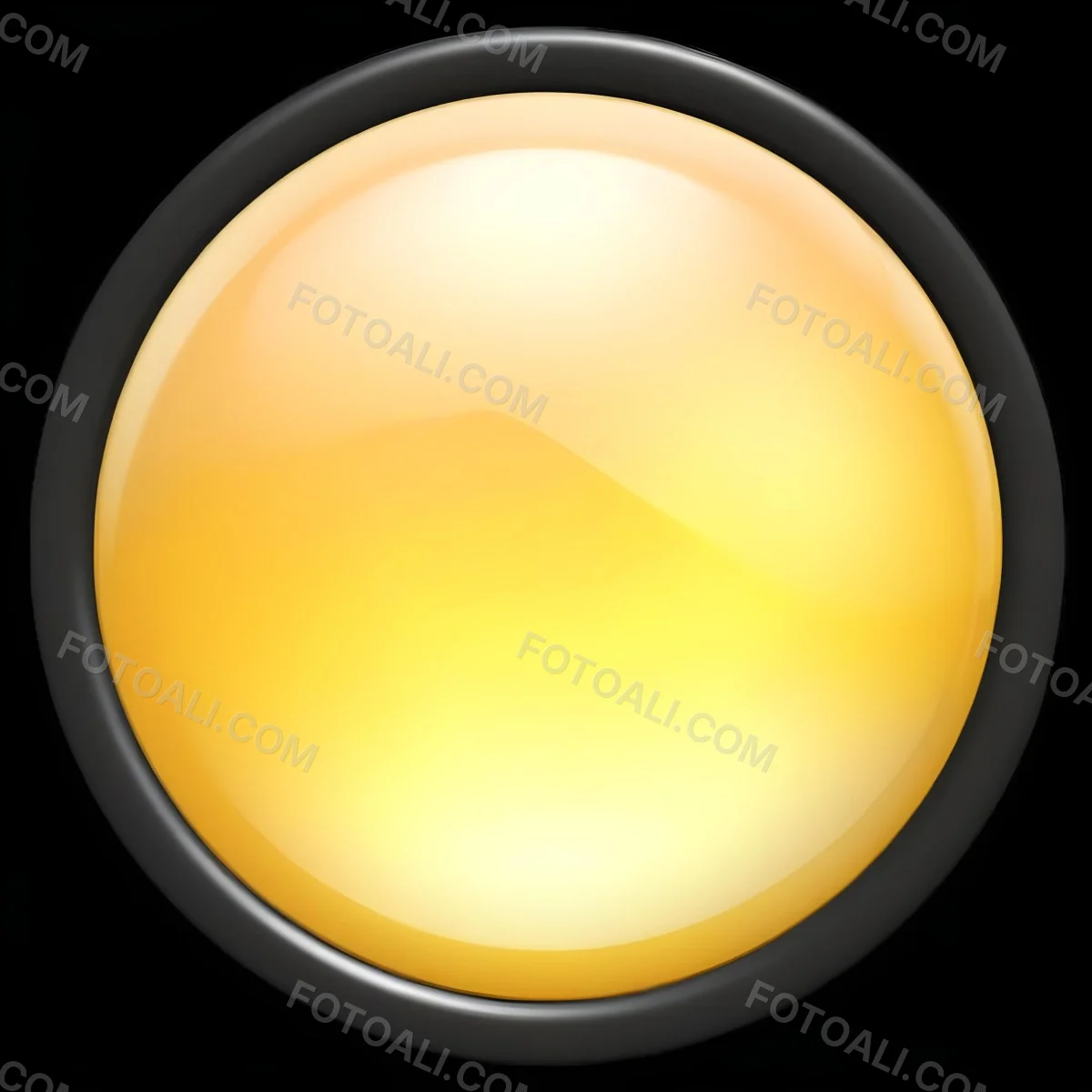 A Yellow Glossy Button With A Yellow Border The Button Has A Gradient From Light Yellow To Dark Yellow Yellow Background 33 96db