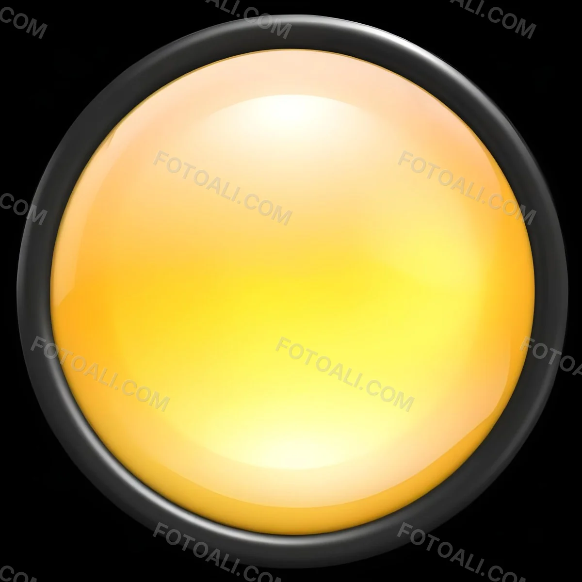 A Yellow Glossy Button With A Yellow Border The Button Has A Gradient From Light Yellow To Dark Yellow Yellow Background 36 1be8