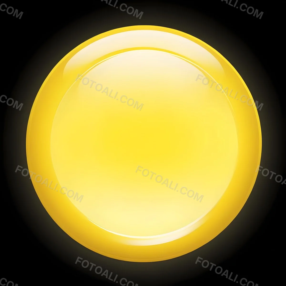 A Yellow Glossy Button With A Yellow Border The Button Has A Gradient From Light Yellow To Dark Yellow Yellow Background 4 65ba