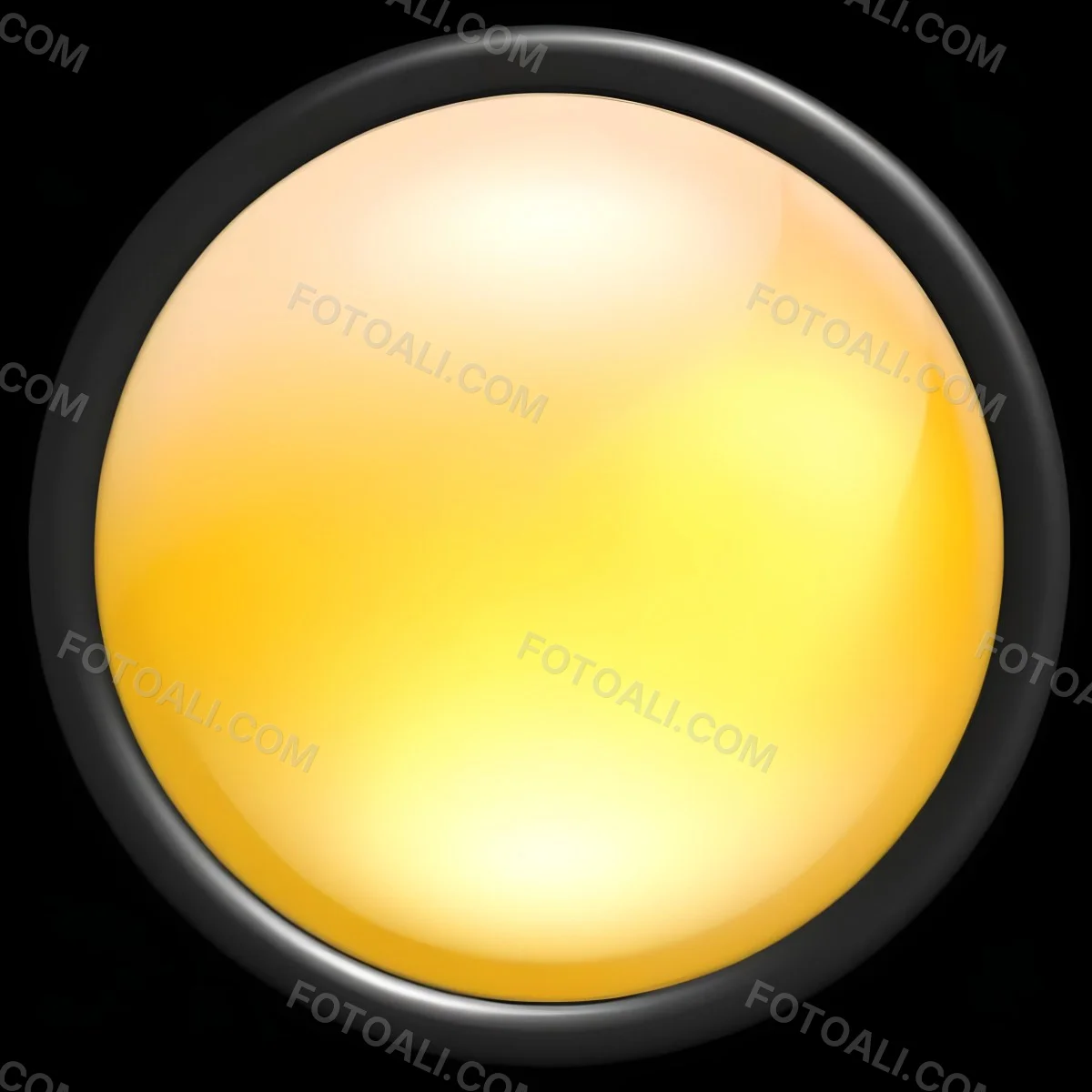 A Yellow Glossy Button With A Yellow Border The Button Has A Gradient From Light Yellow To Dark Yellow Yellow Background 40 5bcd