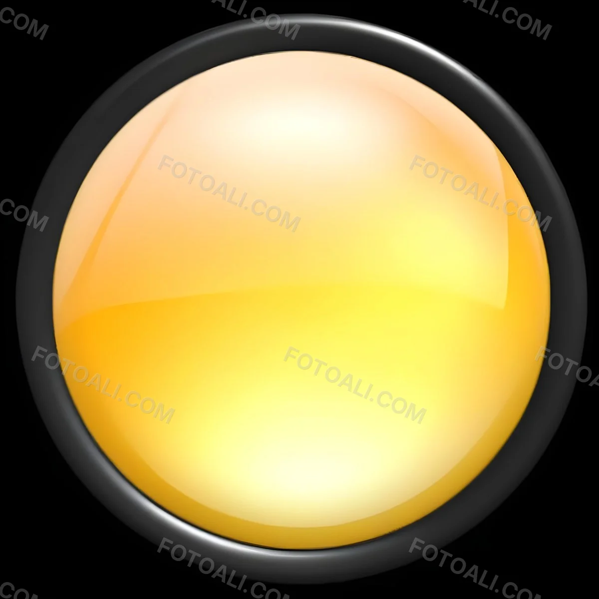 A Yellow Glossy Button With A Yellow Border The Button Has A Gradient From Light Yellow To Dark Yellow Yellow Background 42 47e5