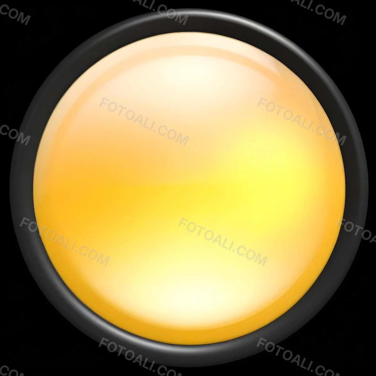 A Yellow Glossy Button With A Yellow Border The Button Has A Gradient From Light Yellow To Dark Yellow Yellow Background 6 1242
