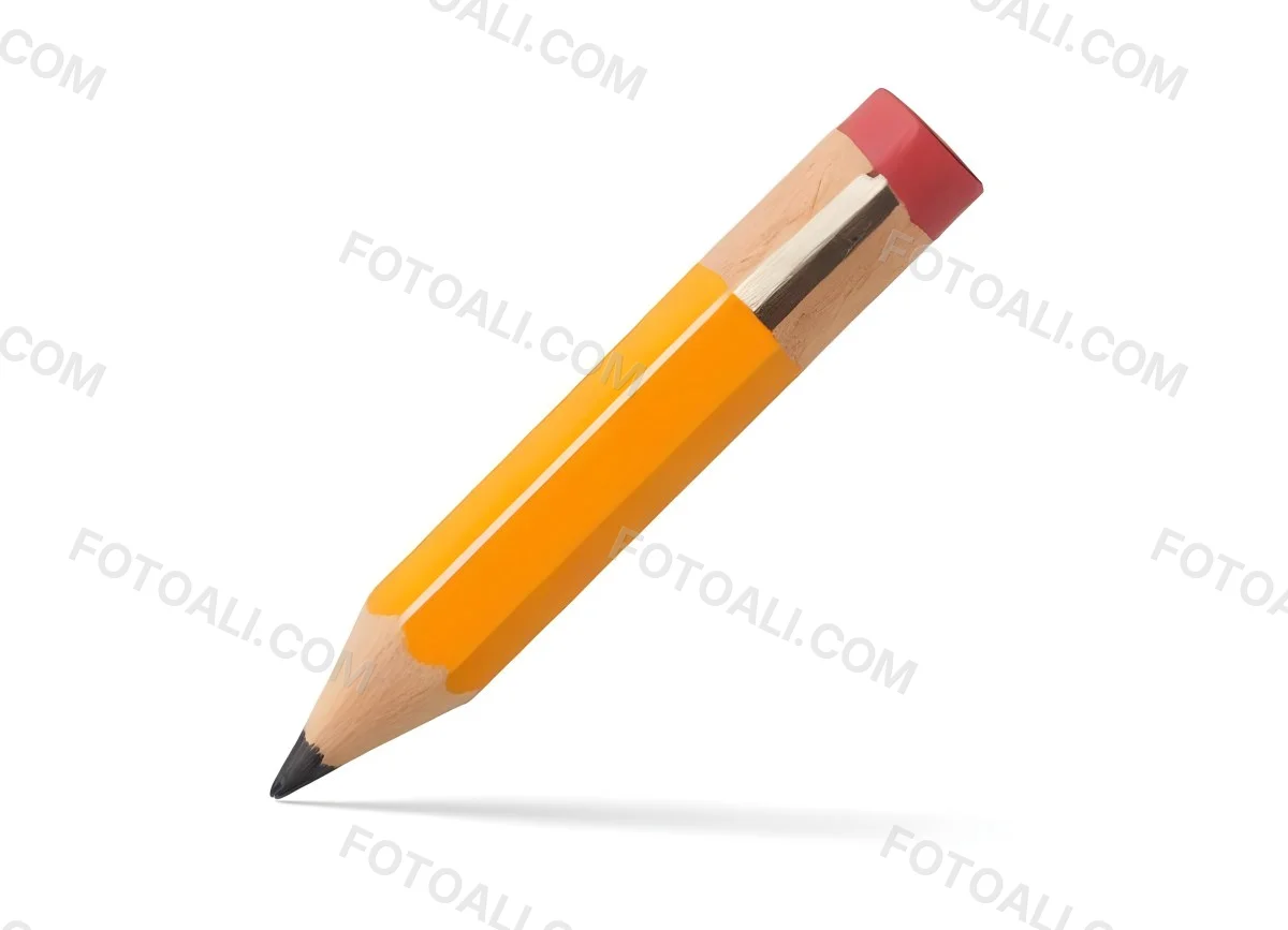 A Yellow Number Two Pencil With A Yellow Eraser On A White Background The Pencil Is Sharpened And Ready To Use 10 C436
