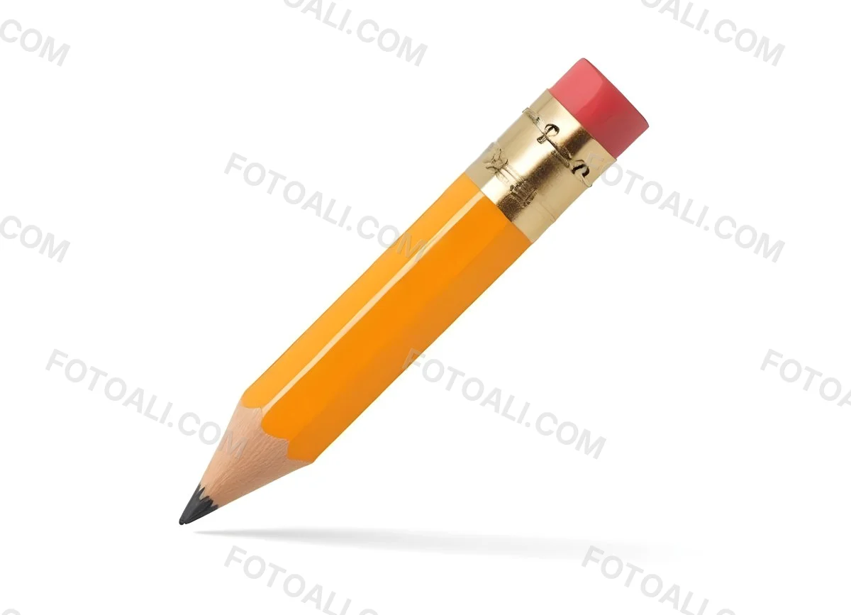 A Yellow Number Two Pencil With A Yellow Eraser On A White Background The Pencil Is Sharpened And Ready To Use 12 F20b