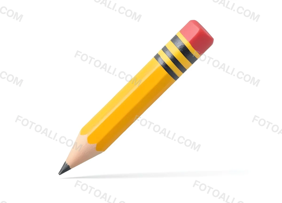A Yellow Number Two Pencil With A Yellow Eraser On A White Background The Pencil Is Sharpened And Ready To Use 14 7a27