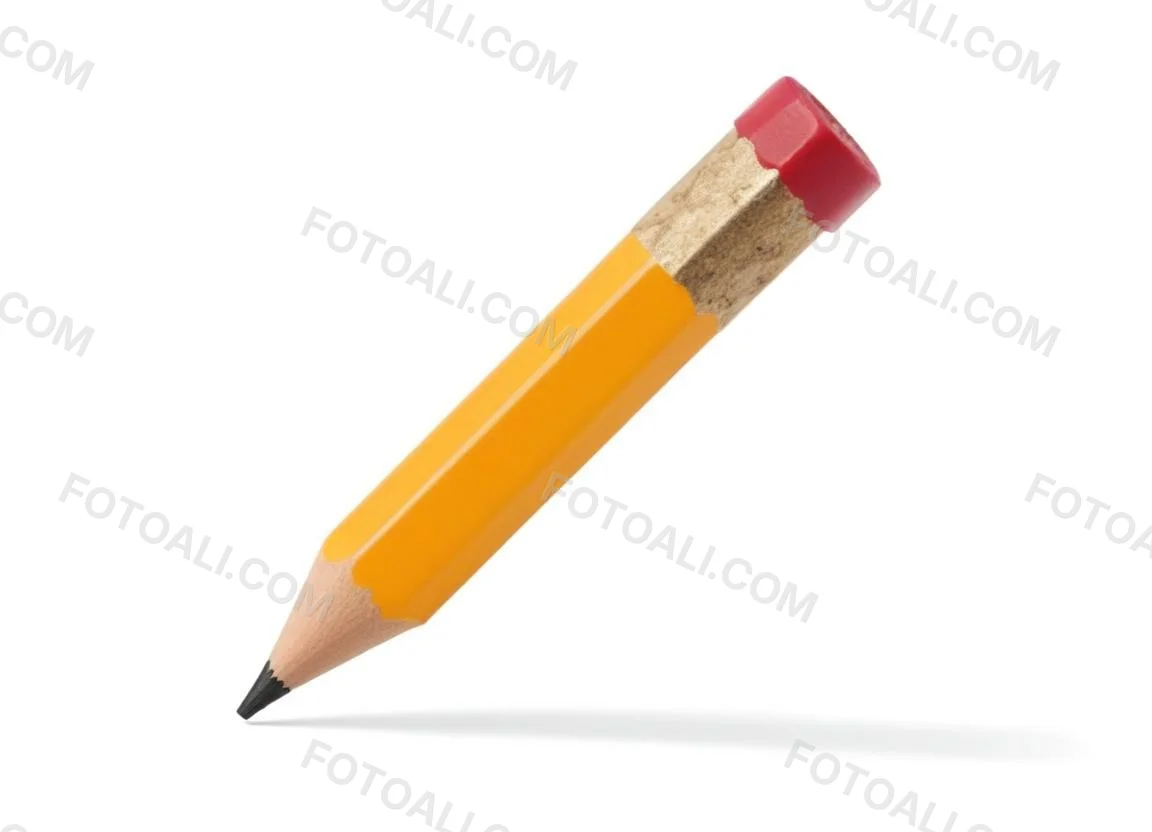 A Yellow Number Two Pencil With A Yellow Eraser On A White Background The Pencil Is Sharpened And Ready To Use 2 Ecc7