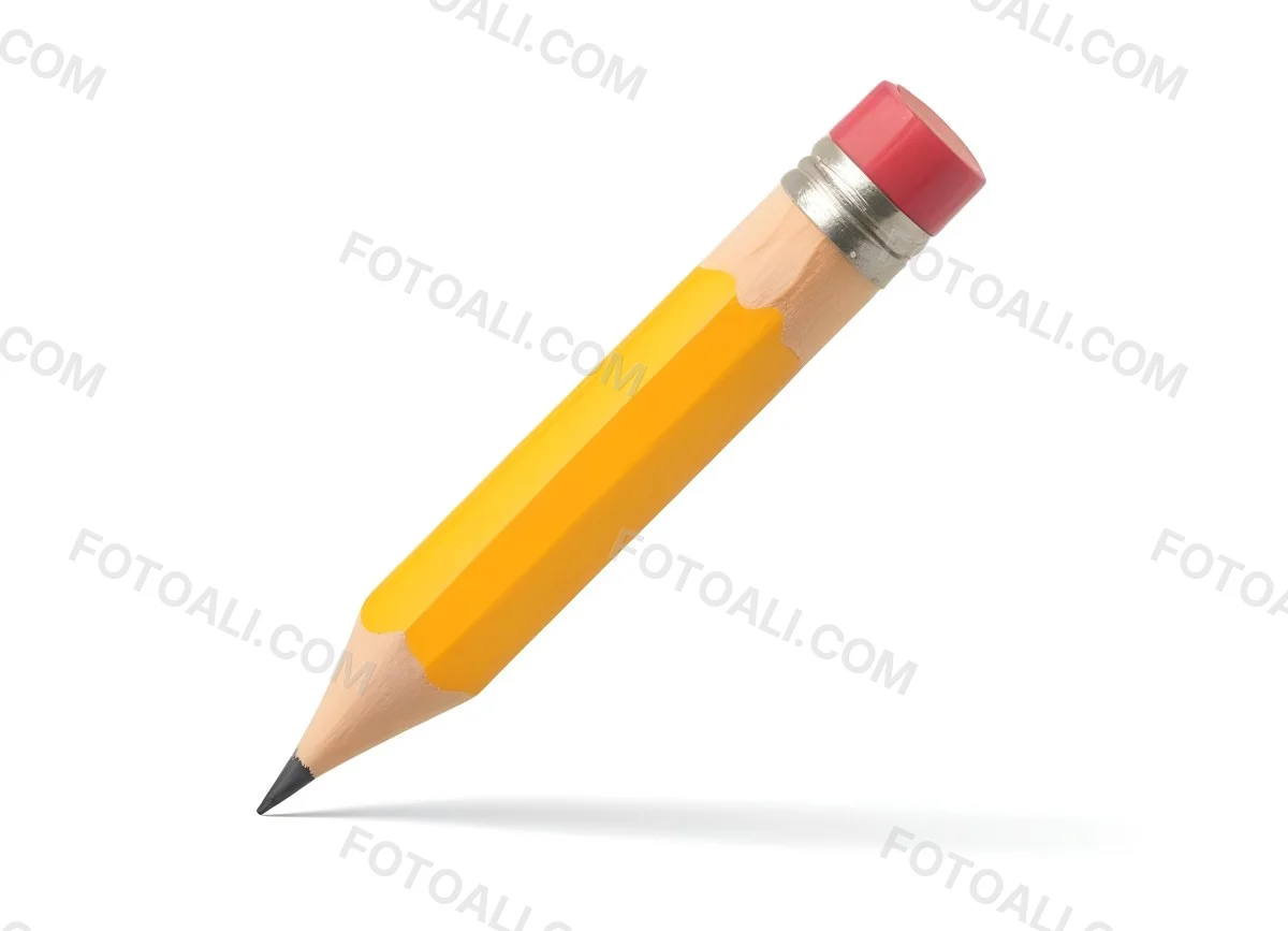 A Yellow Number Two Pencil With A Yellow Eraser On A White Background The Pencil Is Sharpened And Ready To Use 4 3f4f