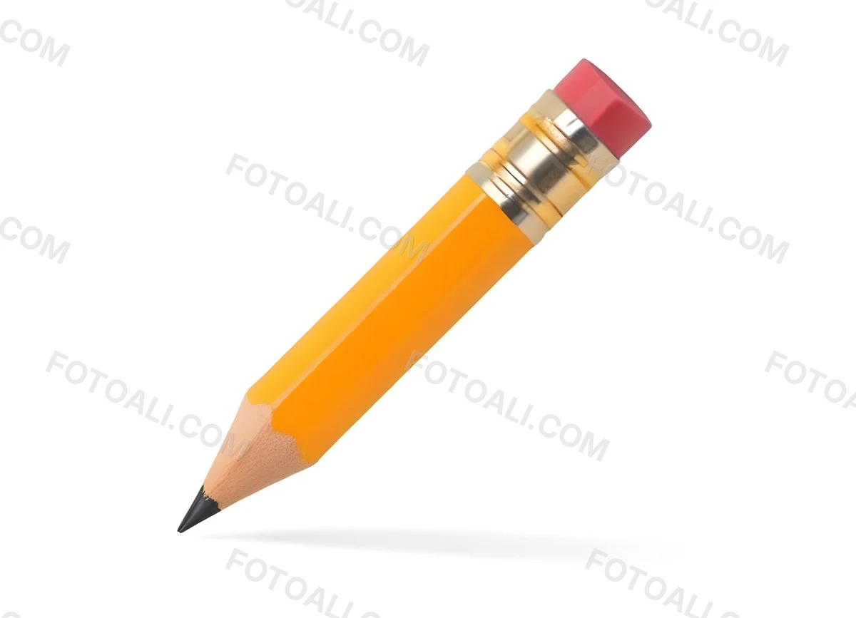 A Yellow Number Two Pencil With A Yellow Eraser On A White Background The Pencil Is Sharpened And Ready To Use 7 7070