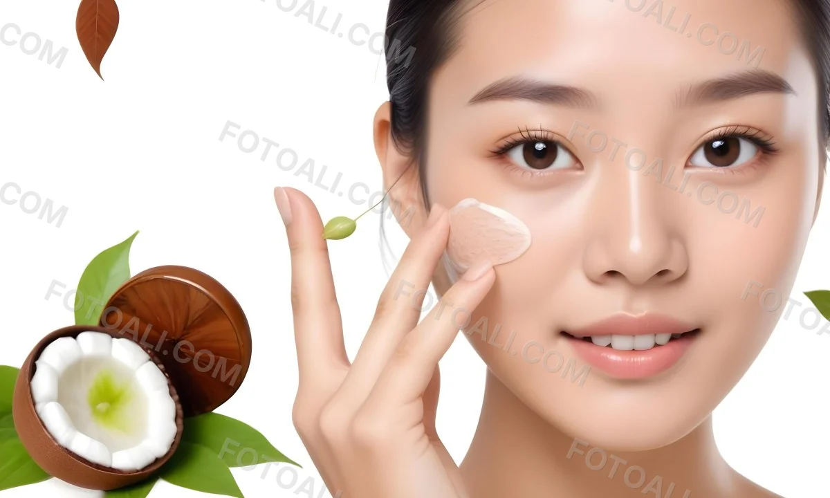 A Young Asian Woman With Smooth Skin Dark Eyebrows And Natural Makeup Looking Directly At The Camera 10 A0b4