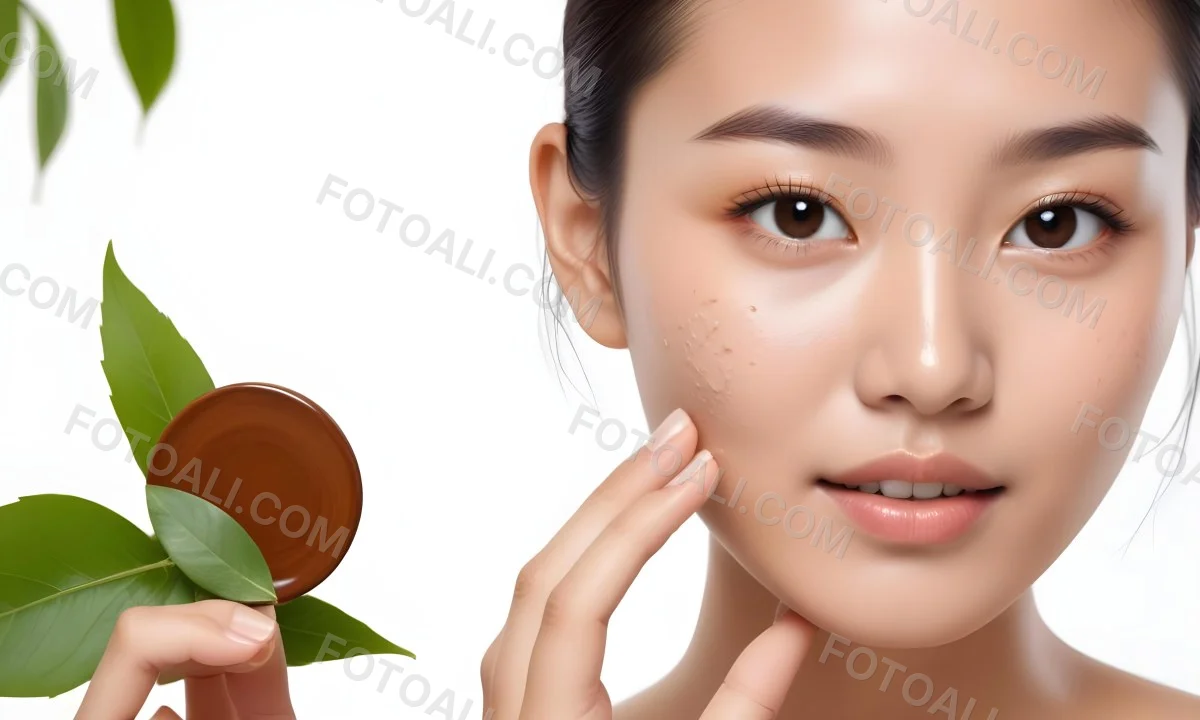 A Young Asian Woman With Smooth Skin Dark Eyebrows And Natural Makeup Looking Directly At The Camera 2 Fca0