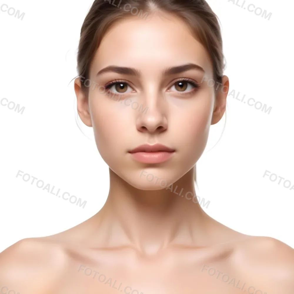 A Young Caucasian Woman With Long Brown Hair And Light Skin Wearing Minimal Makeup And Looking Directly At The Camera With A Neutral Expression 5 256a