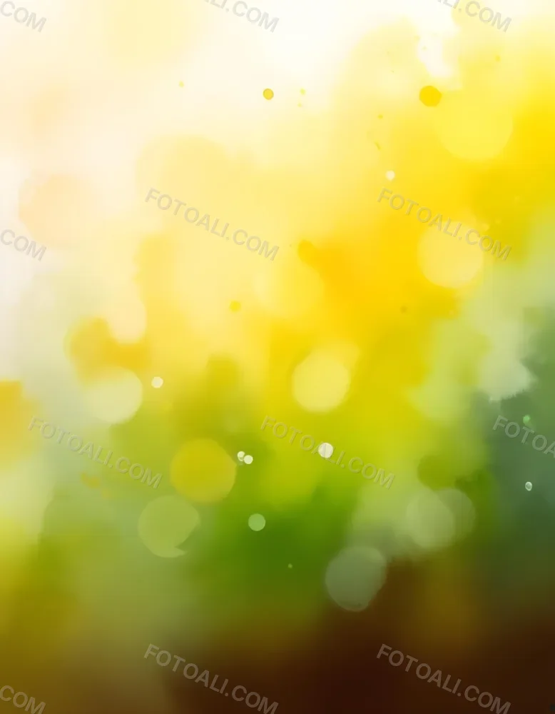 Abstract Background With Yellow And Green Bokeh Lights Creating A Dreamy And Ethereal Atmosphere With Sunlight Streaming From The Top Left Corner 12 5fe8