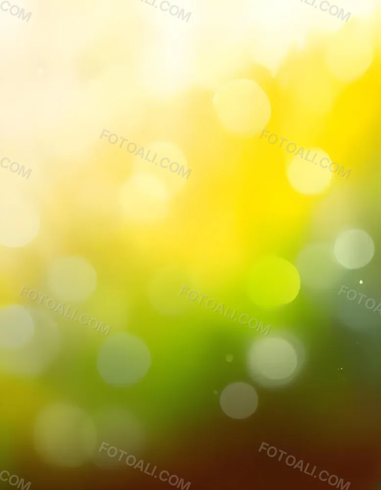 Abstract Background With Yellow And Green Bokeh Lights Creating A Dreamy And Ethereal Atmosphere With Sunlight Streaming From The Top Left Corner 2 73d1