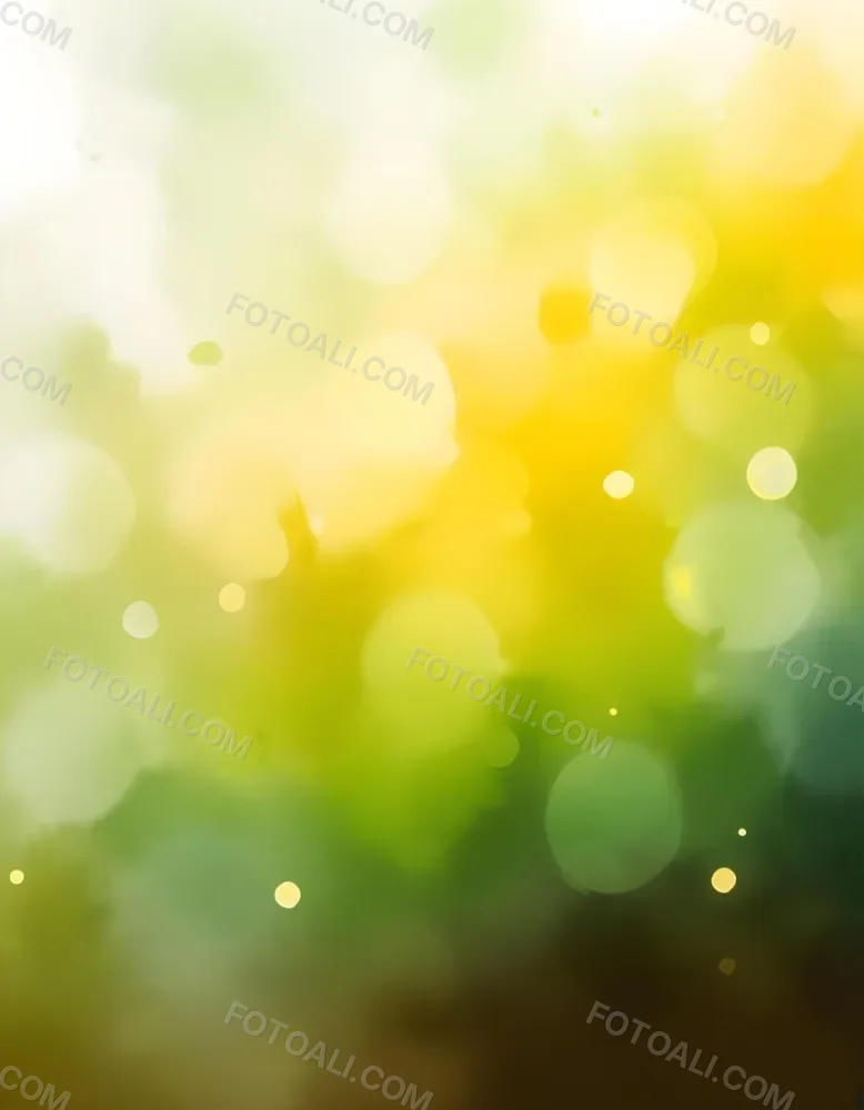 Abstract Background With Yellow And Green Bokeh Lights Creating A Dreamy And Ethereal Atmosphere With Sunlight Streaming From The Top Left Corner 34 B2e5