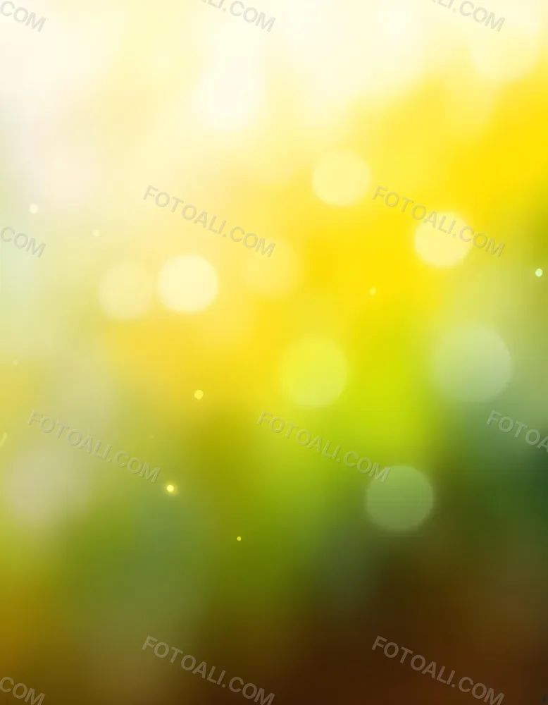 Abstract Background With Yellow And Green Bokeh Lights Creating A Dreamy And Ethereal Atmosphere With Sunlight Streaming From The Top Left Corner 5 6507