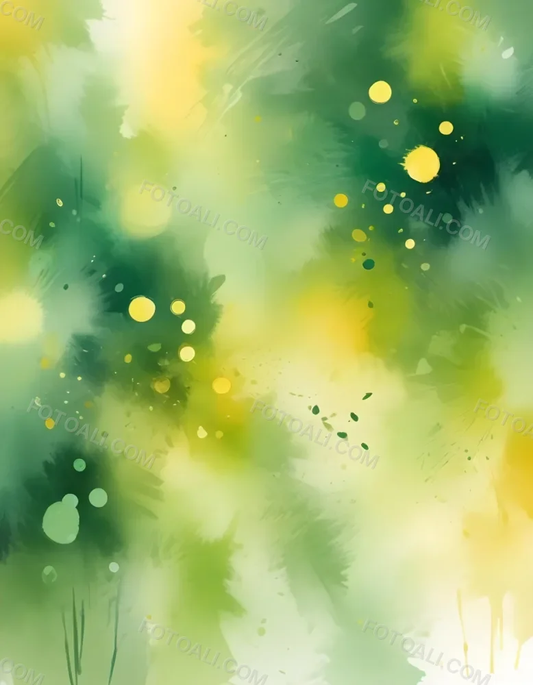 Abstract Background With Yellow And Green Bokeh Lights Creating A Dreamy And Ethereal Atmosphere With Sunlight Streaming From The Top Left Corner 9 850c