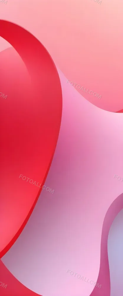 Abstract Composition Featuring Smooth Shapes In Varying Shades Of Red And Pink Creating A Sense Of Depth And Movement 15 42fc
