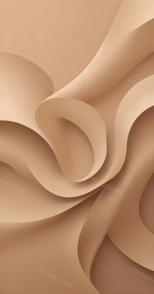 Abstract Design Featuring Smooth Flowing Curves In Shades Of Beige And Light Brown Against A Solid Background Creating A Sense Of Movement And Depth 1 8e0a