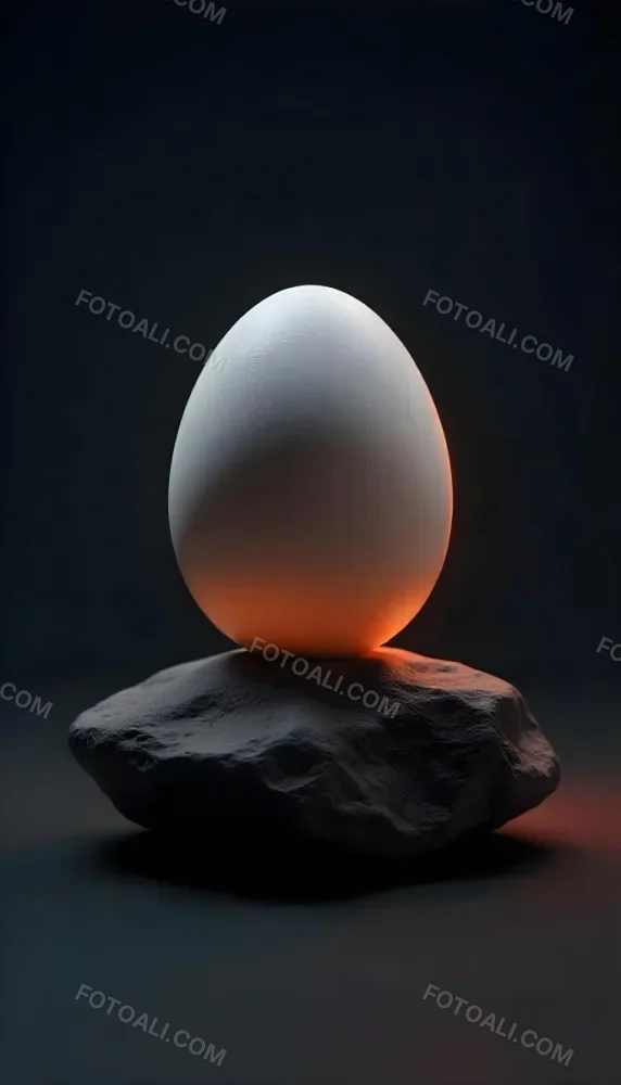 An Egg On Top Of A Rock With Light Coming From Underneath Dark Background Zen Concept Balance Harmony Peace Tranquility 14 Daa2