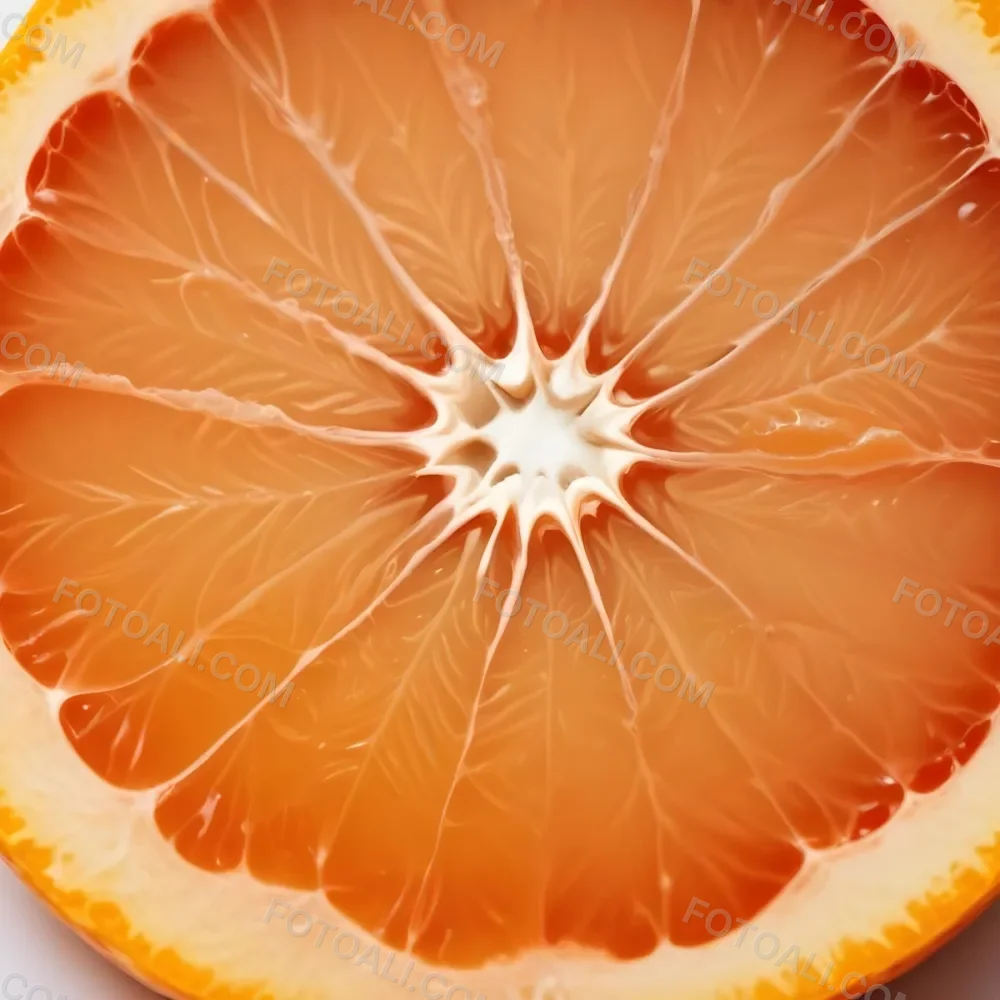 An Orange Slice With Juice Splashing Around It In A Bright Kitchen 49 D24b
