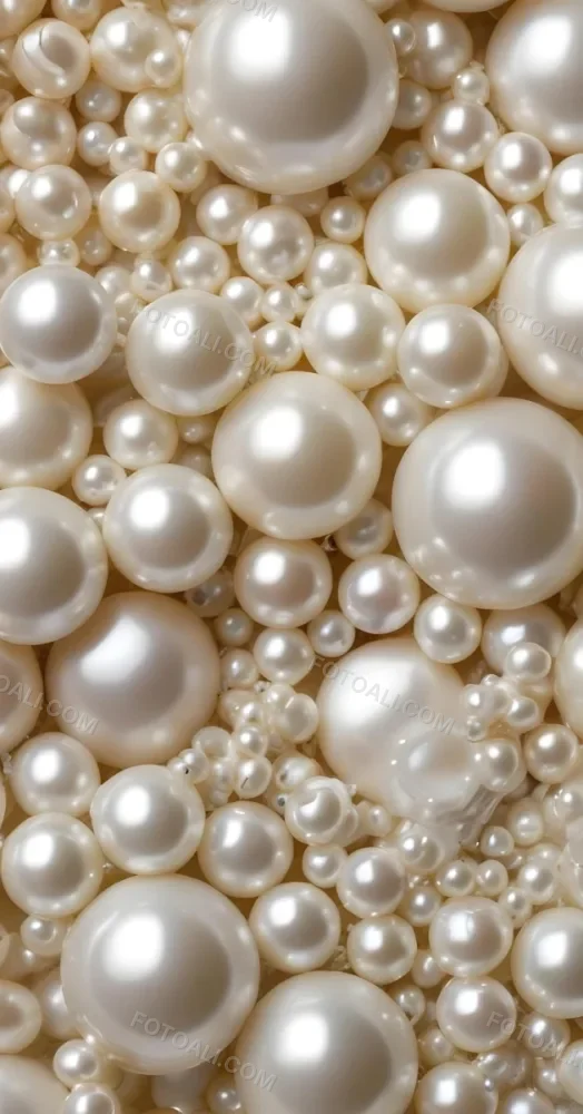 Assorted White And Cream Colored Pearls Of Various Sizes Arranged In A Scattered Pattern 19 1db8