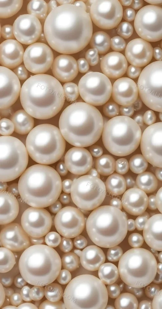 Assorted White And Cream Colored Pearls Of Various Sizes Arranged In A Scattered Pattern 20 Cec6