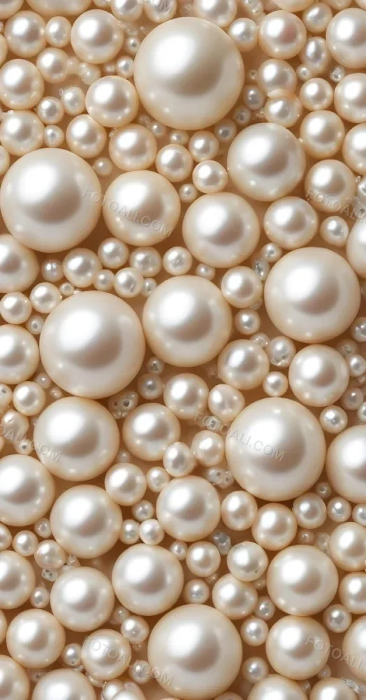 Assorted White And Cream Colored Pearls Of Various Sizes Arranged In A Scattered Pattern 24 A645