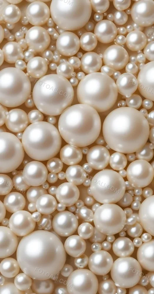 Assorted White And Cream Colored Pearls Of Various Sizes Arranged In A Scattered Pattern 3 E112