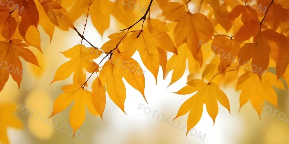 Autumn Leaves On A Branch With Warm Orange And Yellow Colors 1 B25d