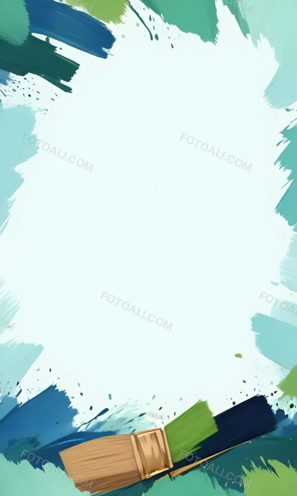 Background With Green And Blue Brush Strokes 13 E30b