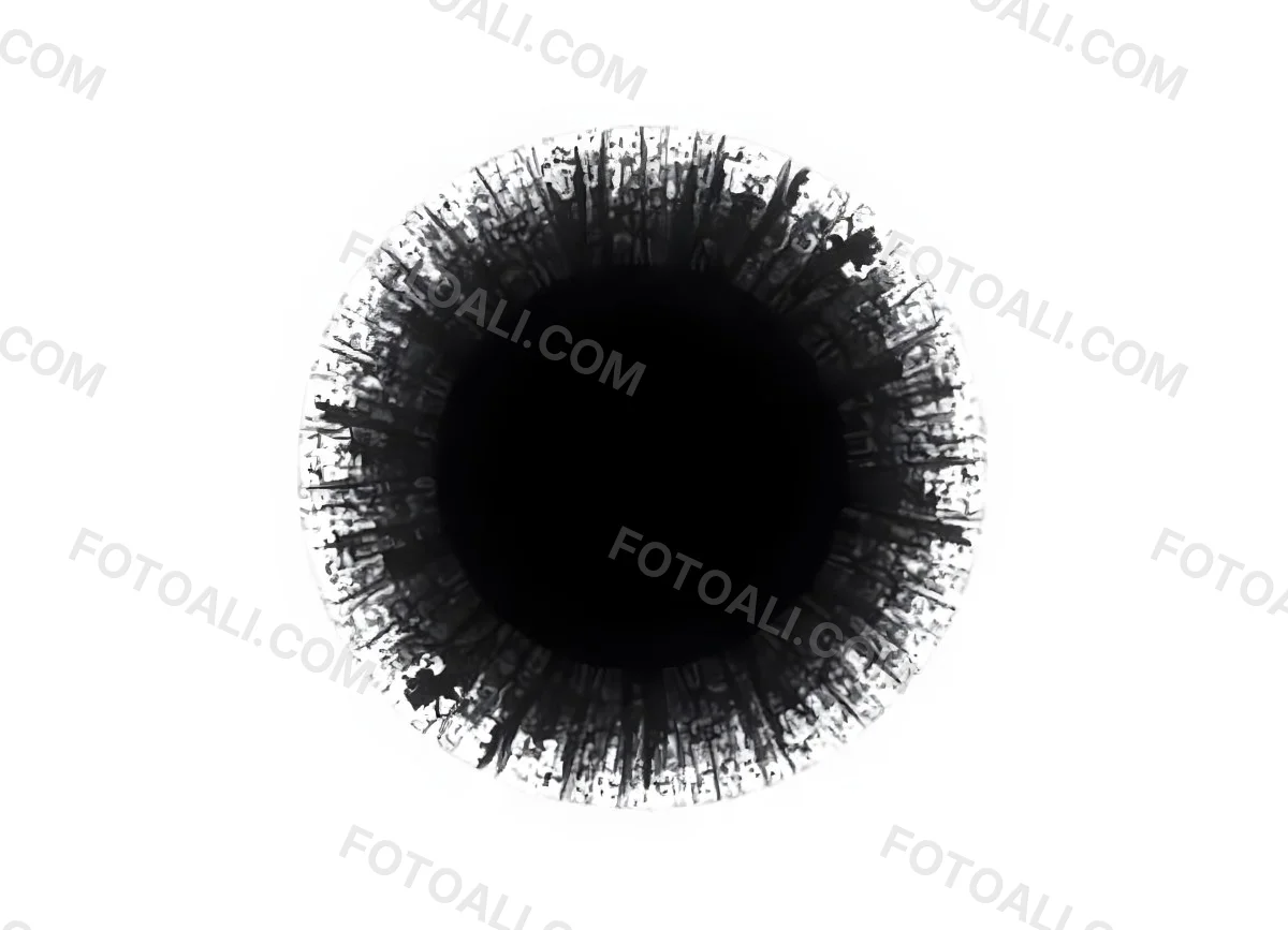 Black Circle With A Grainy Texture The Center Is Solid Black The Edges Are Blurred And Faded On A Black Background 14 7c33