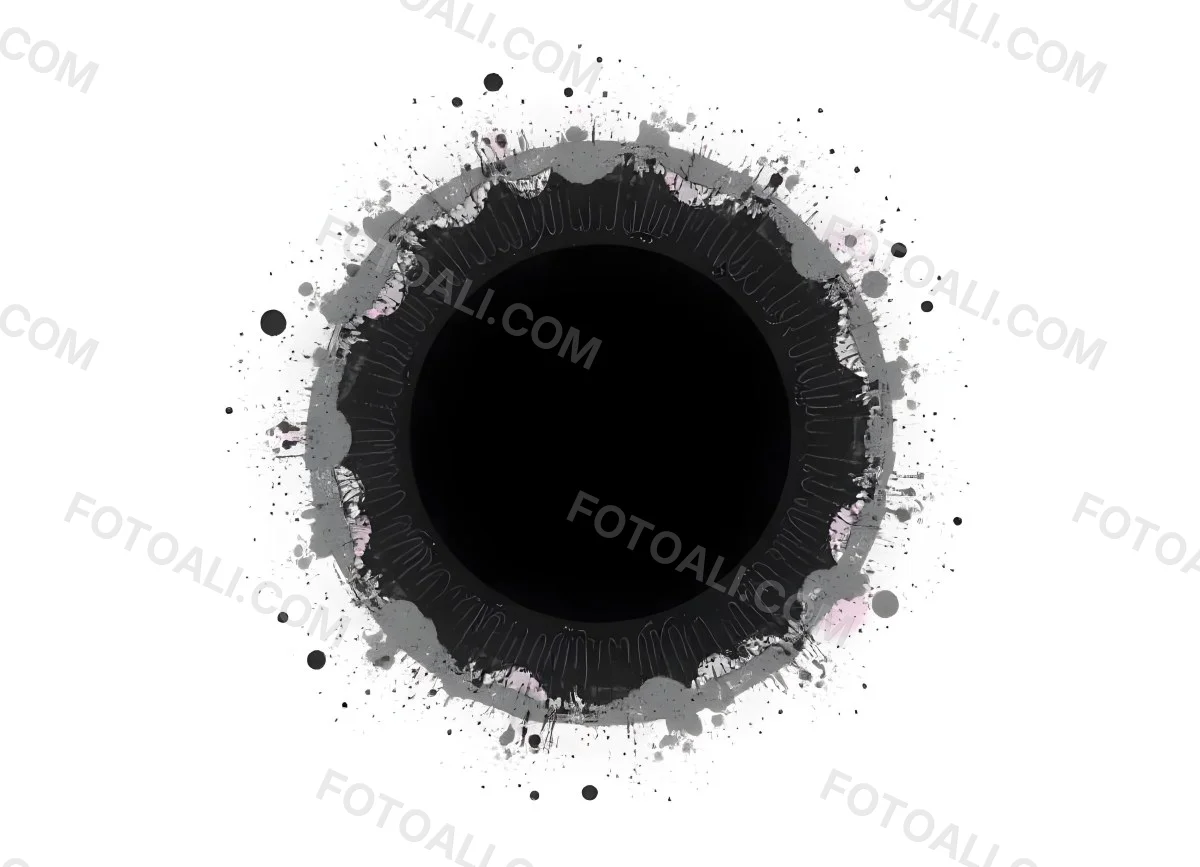 Black Circle With A Grainy Texture The Center Is Solid Black The Edges Are Blurred And Faded On A Black Background 17 9b62