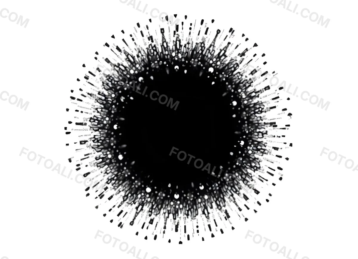 Black Circle With A Grainy Texture The Center Is Solid Black The Edges Are Blurred And Faded On A Black Background 19 B7ca
