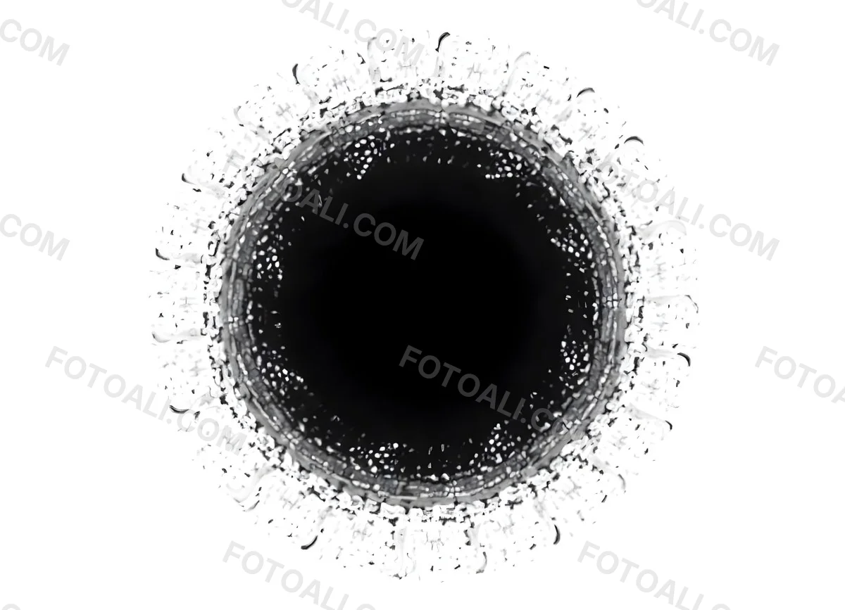Black Circle With A Grainy Texture The Center Is Solid Black The Edges Are Blurred And Faded On A Black Background 20 Da21