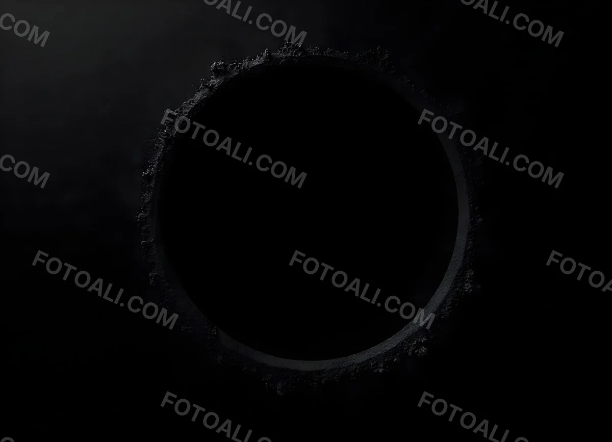 Black Circle With A Grainy Texture The Center Is Solid Black The Edges Are Blurred And Faded On A Black Background 4 0f85