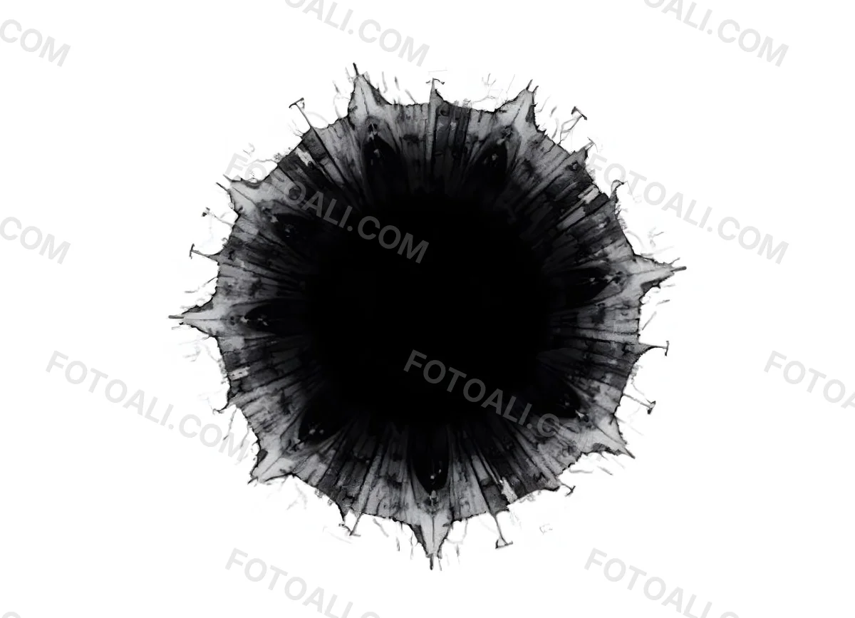 Black Circle With A Grainy Texture The Center Is Solid Black The Edges Are Blurred And Faded On A Black Background 4 F8cd