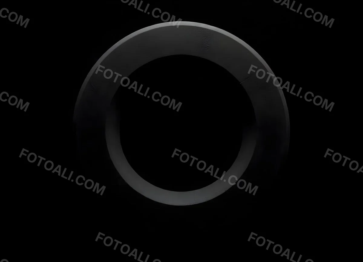 Black Circle With A Grainy Texture The Center Is Solid Black The Edges Are Blurred And Faded On A Black Background 8 D641