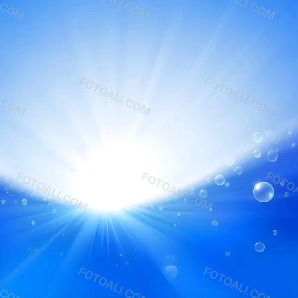 Blue Abstract Background With Light Rays And Bubbles 15 12d6