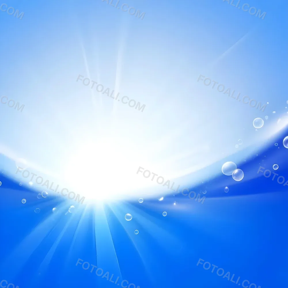 Blue Abstract Background With Light Rays And Bubbles 17 1c95