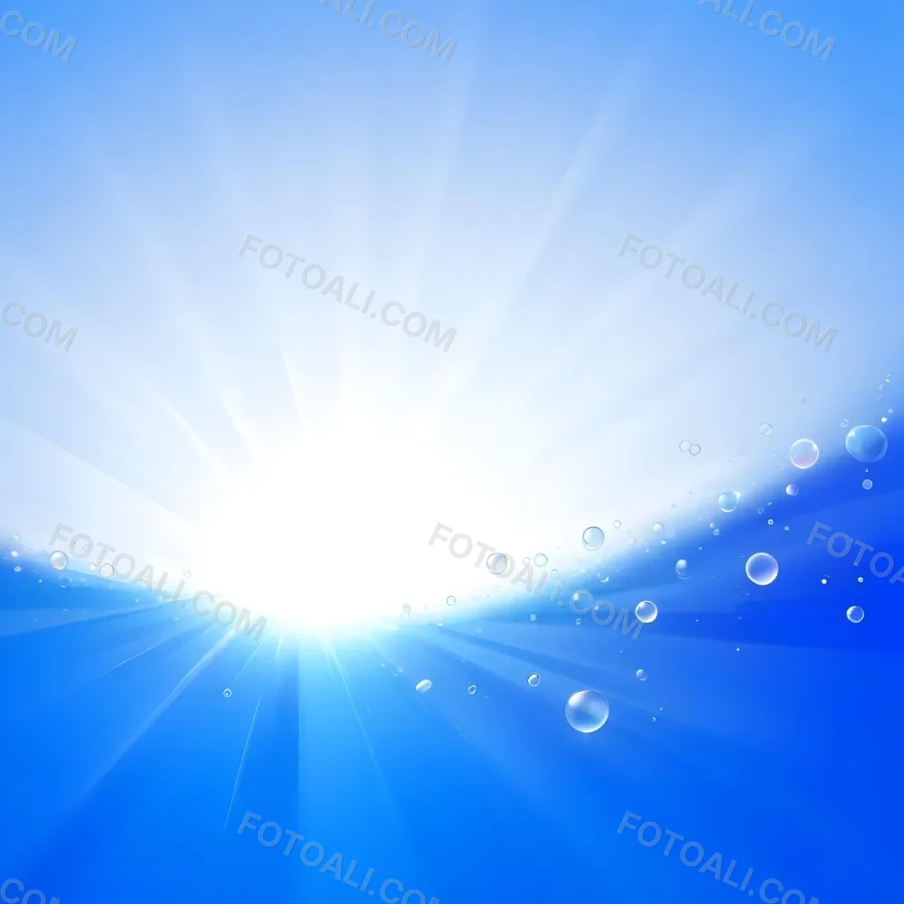 Blue Abstract Background With Light Rays And Bubbles 18 Ef88