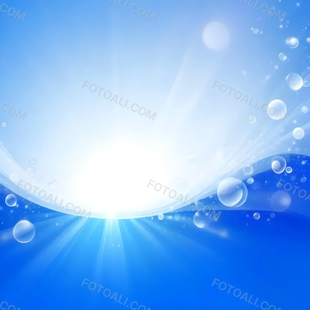 Blue Abstract Background With Light Rays And Bubbles 20 Fb34