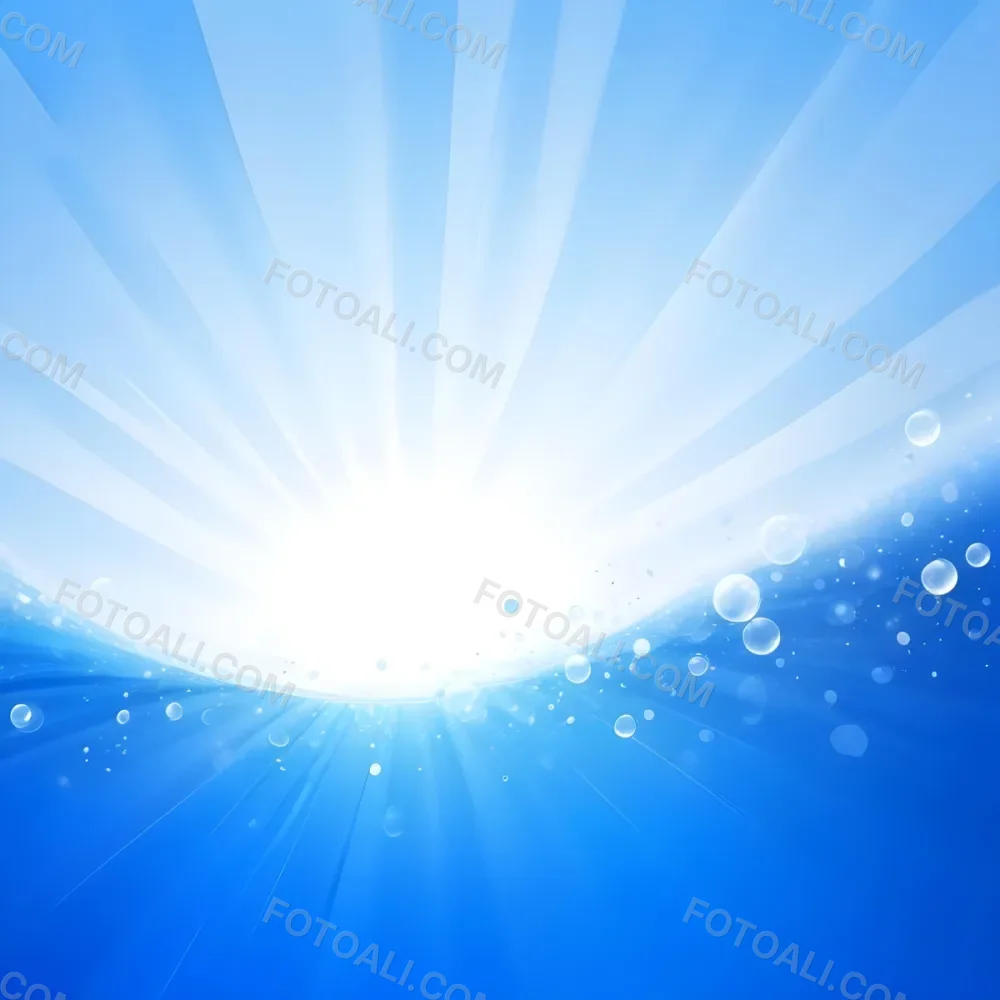 Blue Abstract Background With Light Rays And Bubbles 3 8881